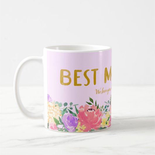 Bright Floral Best Mam Ever Moederdag Koffiemok (Links)