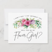 Bright Floral Bloemenmeisje Kaart (Voorkant)