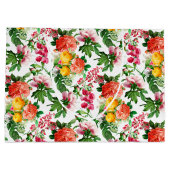 BRIGHT  FLORAL BLOOMS OP WITTE GROOT CADEAUZAKJE (Achterkant)