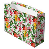 BRIGHT FLORAL BLOOMS OP WITTE GROOT CADEAUZAKJE (Achterkant Gekanteld)
