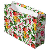 BRIGHT  FLORAL BLOOMS OP WITTE GROOT CADEAUZAKJE (Voorkant Gekanteld)