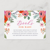 Bright Floral Boeken voor Baby Informatiekaartje (Voorkant)