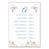 Bright Floral Border Alphabetic Seating Charts     Kaart (Voorkant)