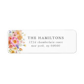 Bright Floral Botanische Elegante Waterverf bruilo Etiket (Voorkant)