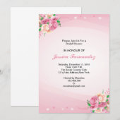 Bright floral bruids douche uitnodiging (Voorkant / Achterkant)