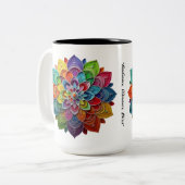 "Bright Floral Burst" Tweekleurige Koffiemok (Voorkant links)