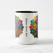 "Bright Floral Burst" Tweekleurige Koffiemok (Center)