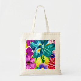 Bright Floral Canvas Tas