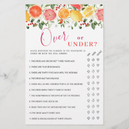 Bright Floral Citrus Slice Vrijgezellenfeest spel