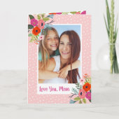 Bright Floral Custom Moederdag fotokaart Kaart (Voorkant)