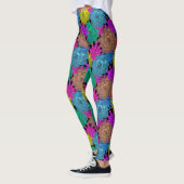 Bright Floral Design Yogabroek Leggings (Links)