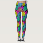 Bright Floral Design Yogabroek Leggings (Voorkant)