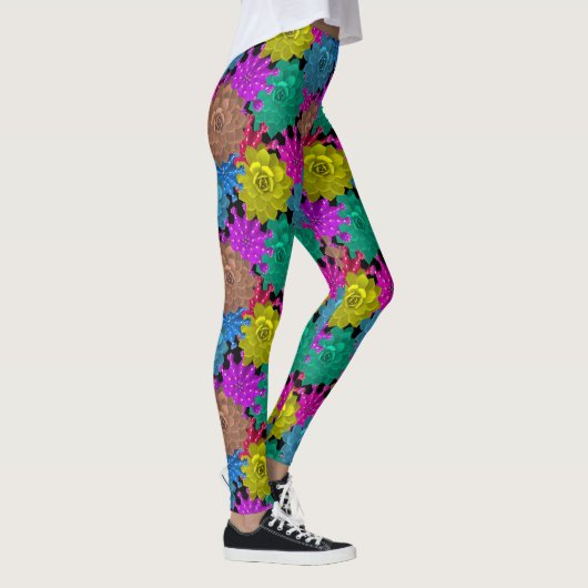 Bright Floral Design Yogabroek Leggings (Rechts)