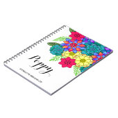 Bright Floral Designer Colorful  ventilator Notitieboek (Linkerzijde)