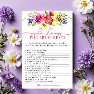 Bright Floral die weet bruid de beste douche spel