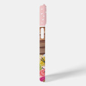 Bright Floral en Stippen Custom Foto Case-Mate iPhone Case (Achterkant / Rechts)