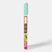 Bright Floral en Stippen Custom Foto Case-Mate iPhone Case (Achterkant / Rechts)