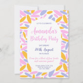 Bright Floral Festival Verjaardag Kaart (Voorkant)