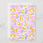 Bright Floral Festival Verjaardag Kaart (Achterkant)