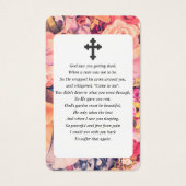 Bright Floral Foto Sympathie Uitvaartgebed Kaart (Achterkant)