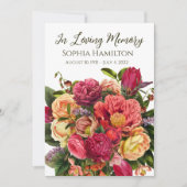 Bright Floral Funeral Sympathie Fotogeerkaart Kaart (Voorkant)