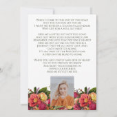 Bright Floral Funeral Sympathie Fotogeerkaart Kaart (Achterkant)