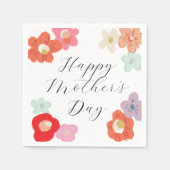 Bright Floral Happy Moederdag Brunch Party Servet (Voorkant)