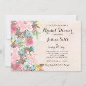 Bright Floral Invitation Kaart (Voorkant)
