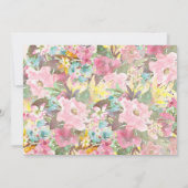 Bright Floral Invitation Kaart (Achterkant)