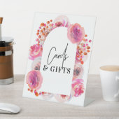 Bright Floral Kaarten en cadeautjes ondertekenen v Reclamebord Met Voetstuk (Insitu)