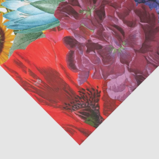 Bright Floral kleurrijke wilde bloemen Tissuepapier (Detail)