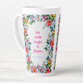 Bright Floral Laughter Dot Grid Journal Latte Mok (Linkerhoek)