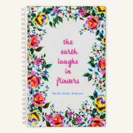 Bright Floral Laughter Dot Grid Journal Notitieboek