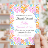 Bright Floral Lijst Verjaardagsfeest Kaart
