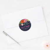 Bright Floral Love en Bedankt Baby shower Ronde Sticker (Envelop)