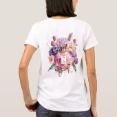 Bright Floral LOVE Typografie T-shirt – Kleurrijke (Achterkant)