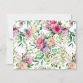 Bright Floral Maid of Honor Kaart (Achterkant)