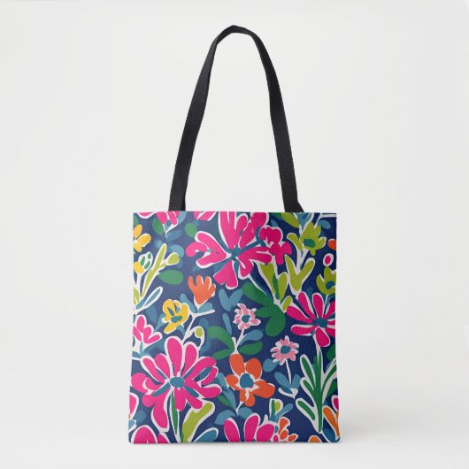 Bright floral matisse stijl kunst canvas tas (Voorkant)