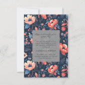 Bright Floral Memorial Foto Sympathy Begrafenis Bedankkaart (Voorkant)