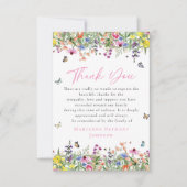 Bright Floral Memorial viering van het leven Bedankkaart (Voorkant)