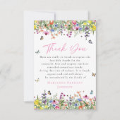 Bright Floral Memorial viering van het leven Bedankkaart (Voorkant)