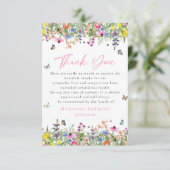 Bright Floral Memorial viering van het leven Bedankkaart (Staand voorkant)