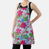 Bright Floral met lichte blauwe achtergrond Schort