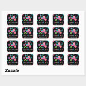 Bright Floral Mexican Fiesta Sweet Sixteen Vierkante Sticker (Vel)