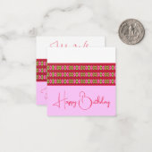 Bright Floral miniatuur Notitiekaartje (Voorkant / Achterkant in situ)