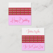 Bright Floral miniatuur Notitiekaartje (Voorkant / Achterkant)