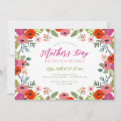 Bright Floral Moederdag Brunch Kaart (Voorkant)