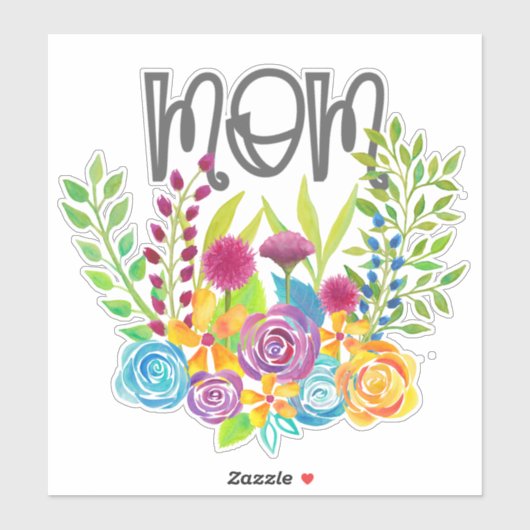 Bright Floral Moederdag Rozen Sticker (Vel)