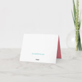 Bright Floral Monogram Bedankkaart (Achterkant)