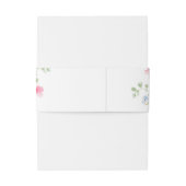 Bright Floral Monogram Spring Wedding Uitnodigingen Wikkel (Achterkant Voorbeeld)